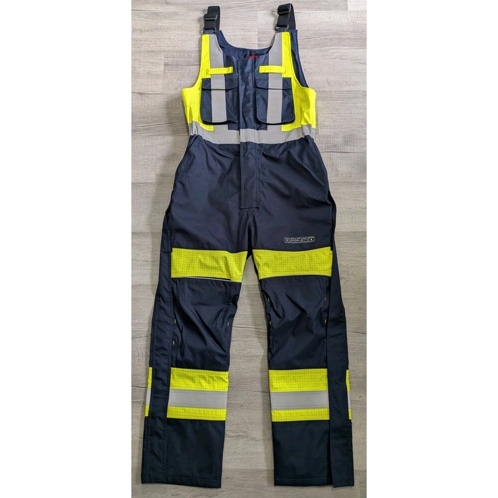 Kontra Cat3 Water Resistant Hi Viz Bibs Insulated Men's Sz M 70E 2112 Arc Reflec